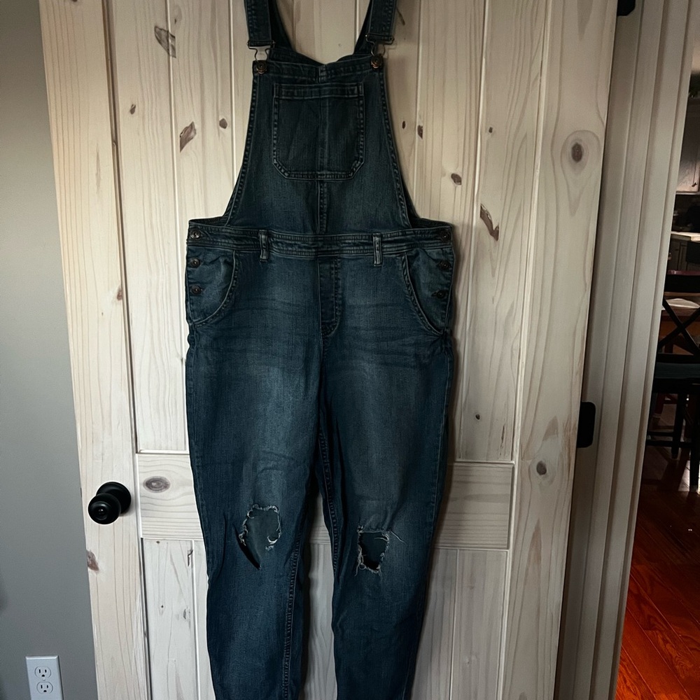 No Boundaries Deep Blue Denim Overalls